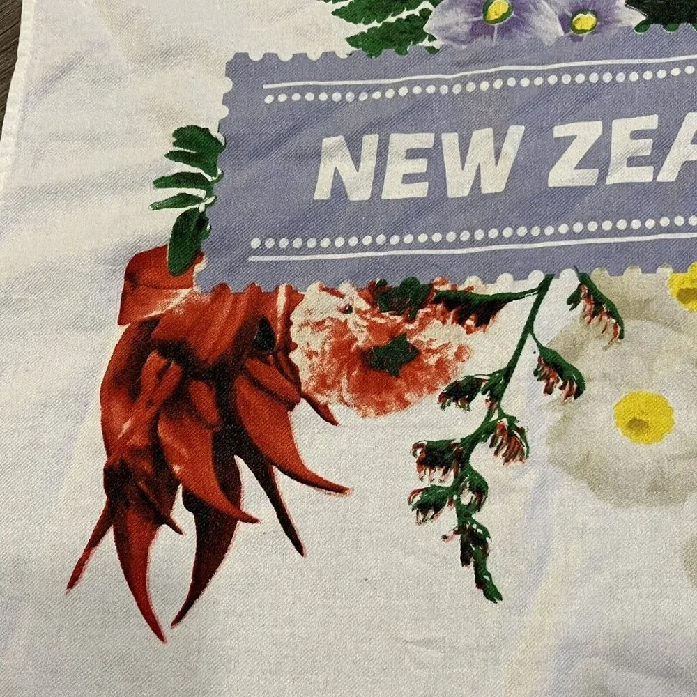 Slice Of Heaven New Zealand Souvenir Hand Towel Native Flowers